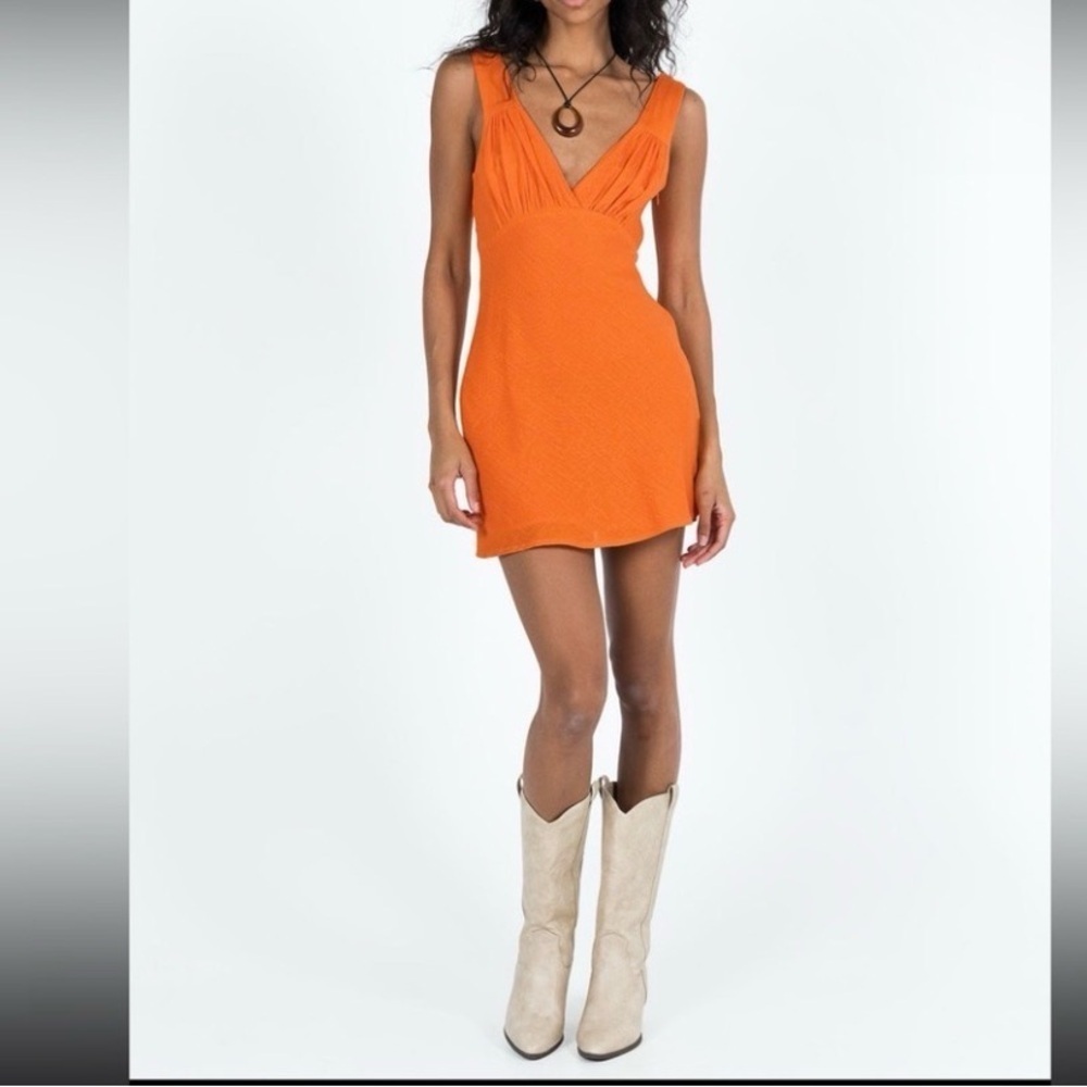 Princess Polly Lisha Orange Mini Dress Size 2